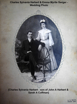  Charles Sylvania Harbert & Emma Myrtle Swiger Wedding Photo 