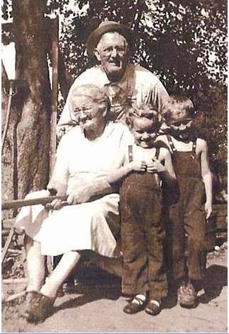  Cora Dale Harbert-Loy & husband Rev John Loy & two grandchildren 